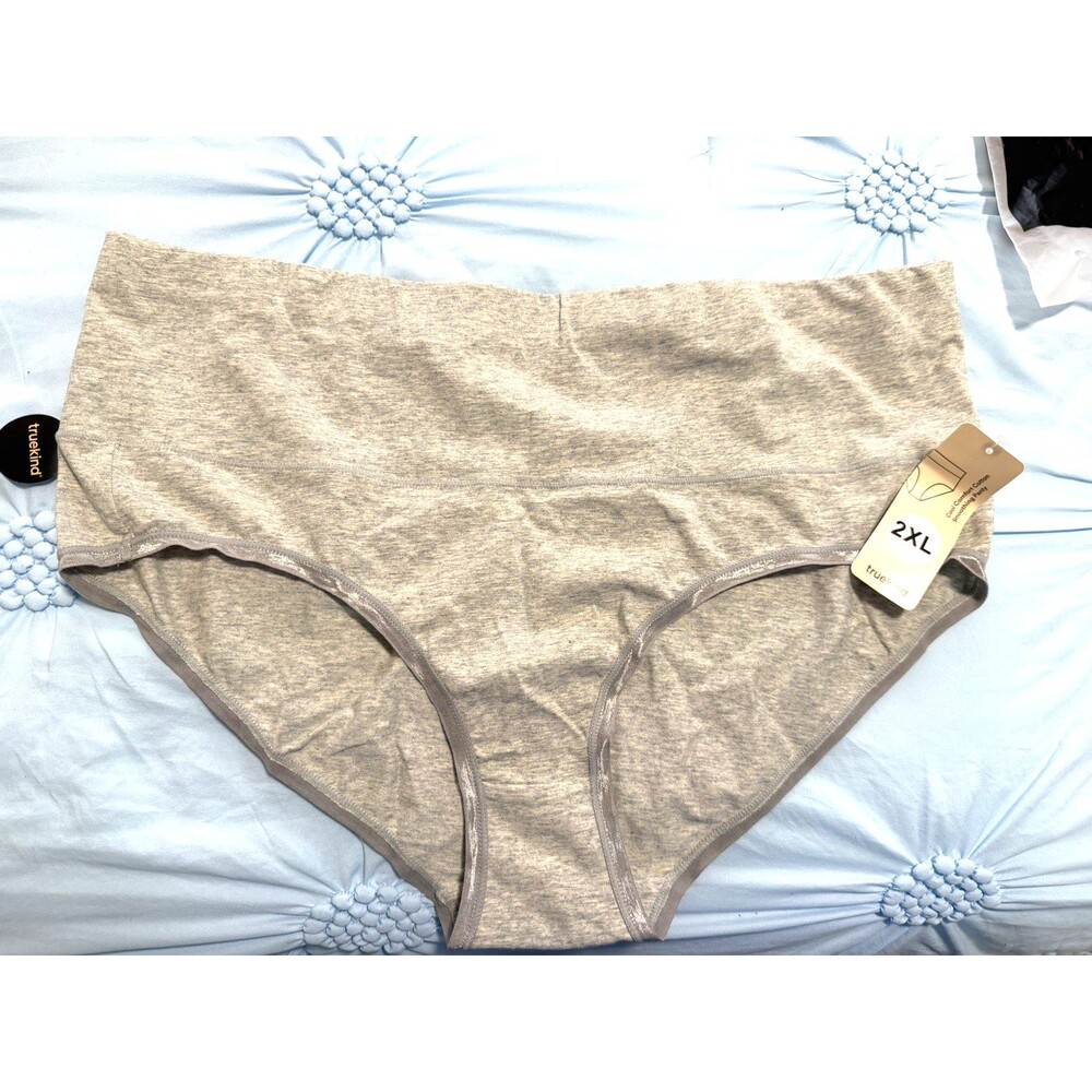 Truekind Cool Comfort Cotton Smoothing Panty Womens Size 2XL Gray Underwear NWT